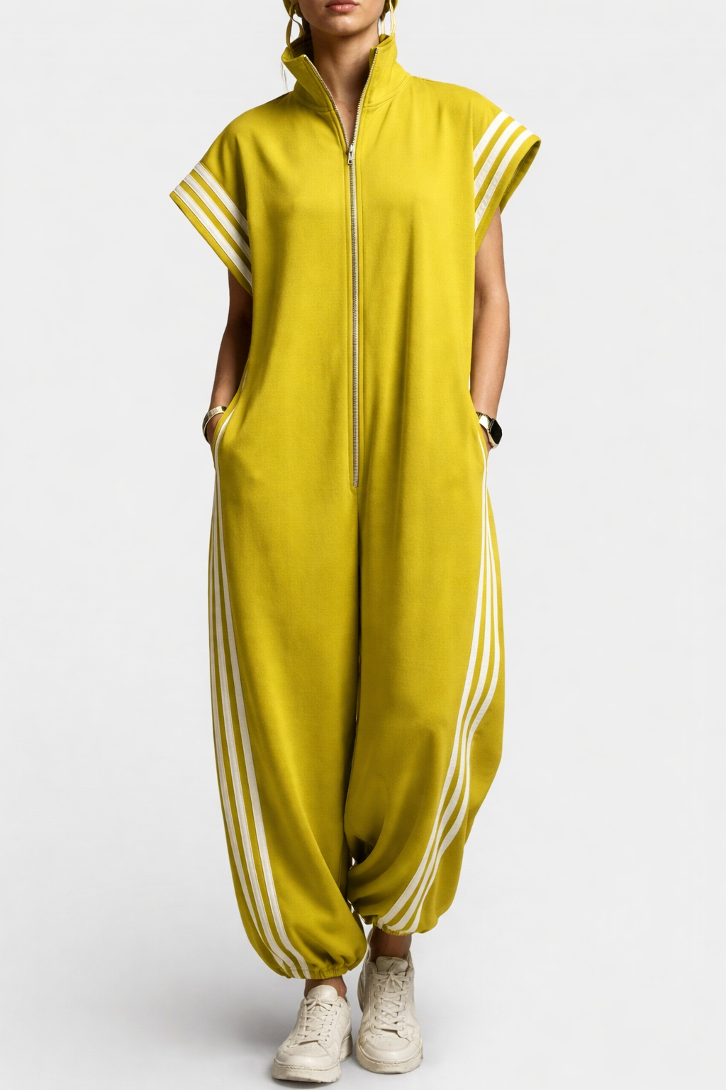 Valentina | Jumpsuit med glidelås og krage