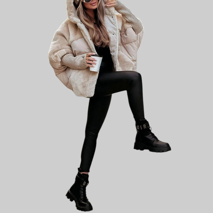 Raven | Modern puserobomber jakke med hette
