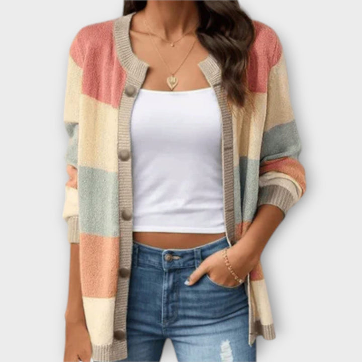 Lottenia - stripete strikket cardigan