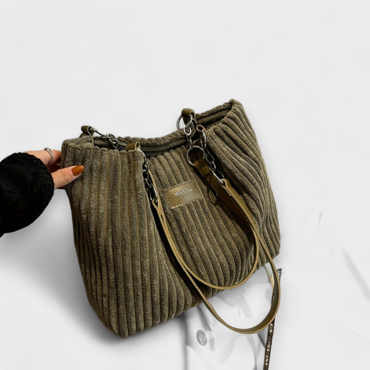Lora - Myk corduroy skulderveske