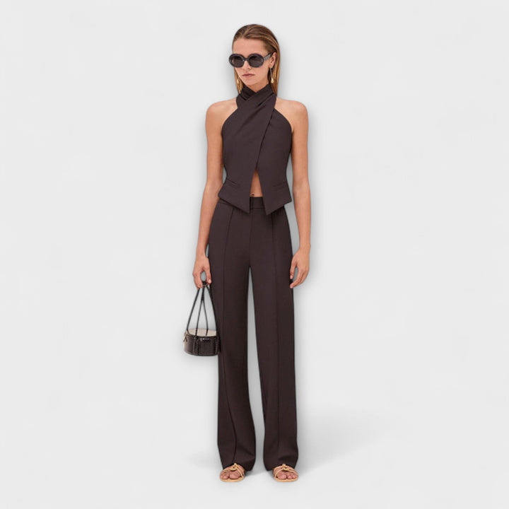 Juni - Kryss Halterneck Vest Topp