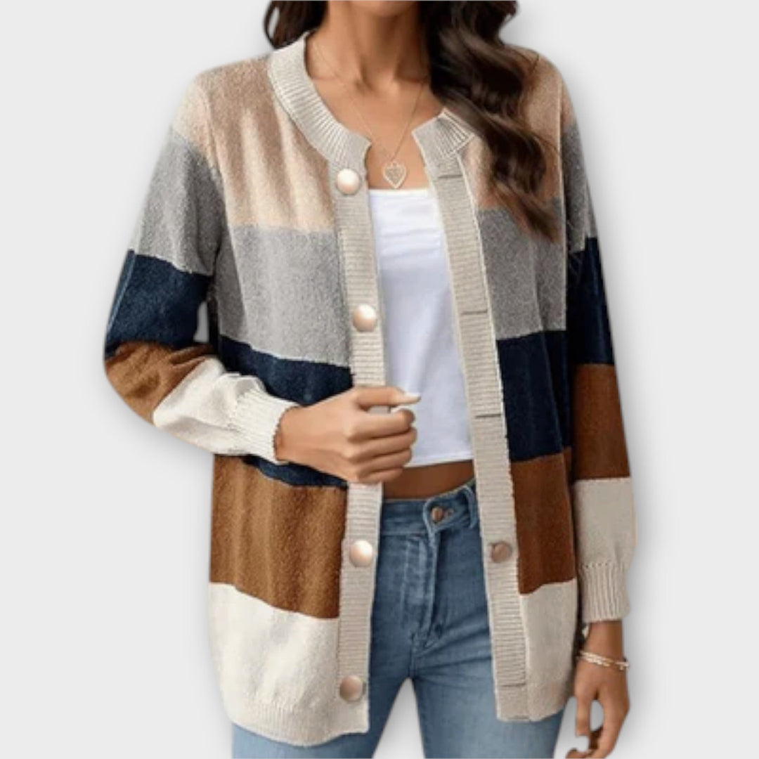 Lottenia - stripete strikket cardigan