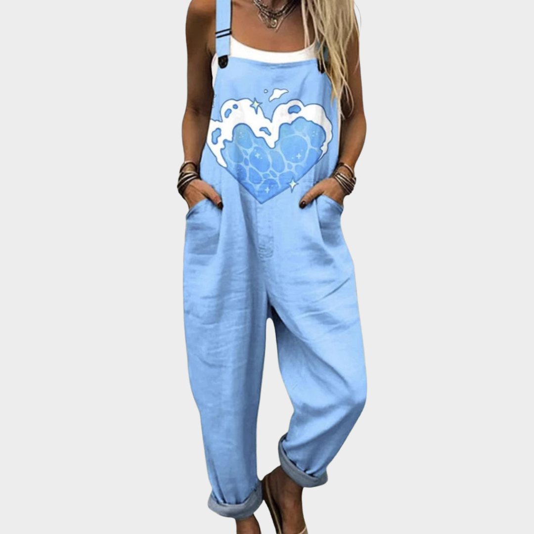 Behagelig trykt jumpsuit