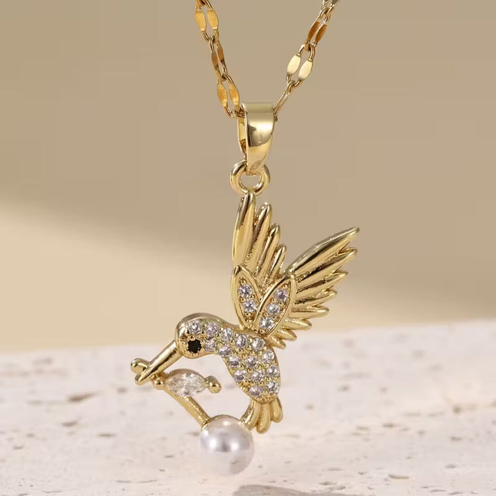 Elegant kolibri-halskjede