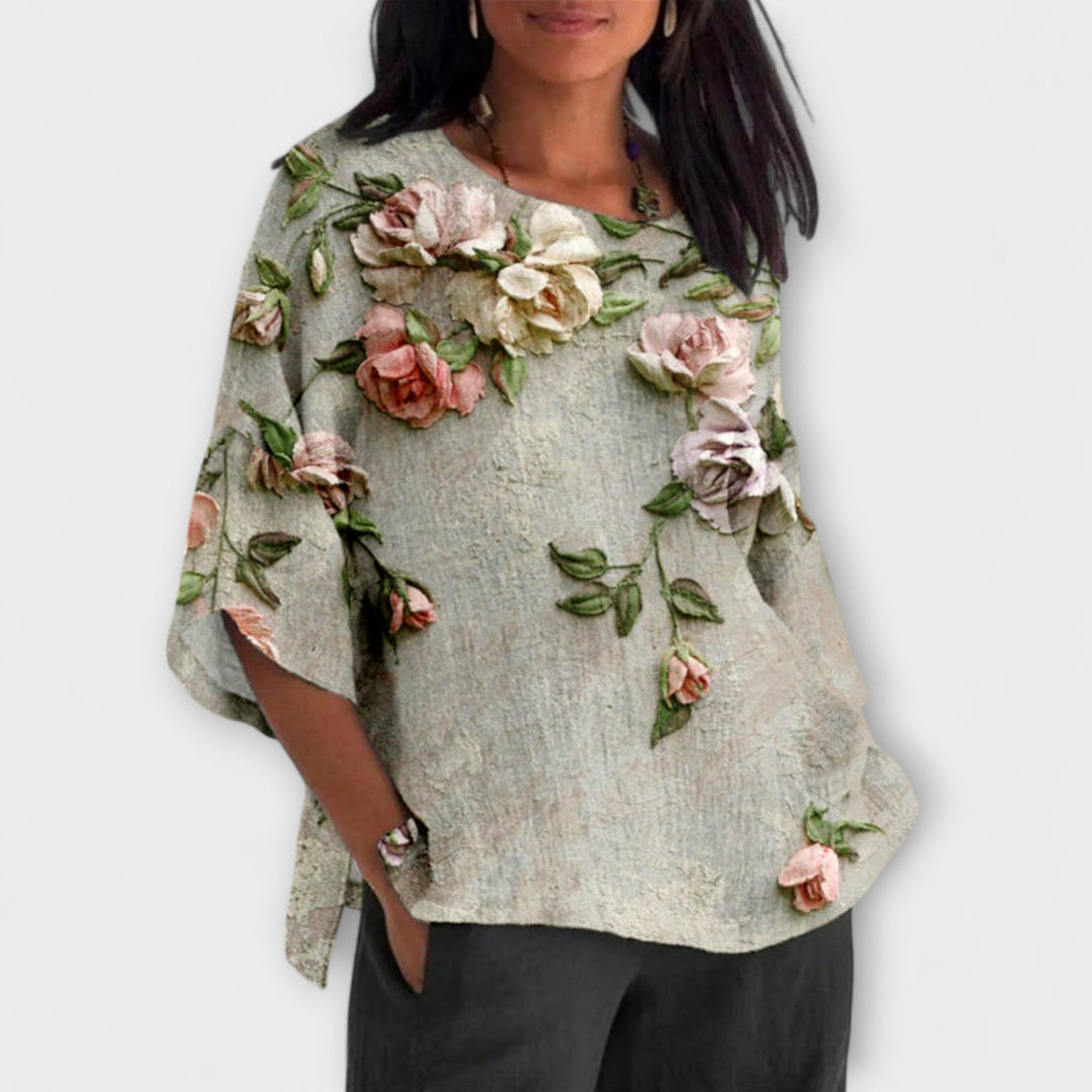 Amelia - Blomstertrykt Topp