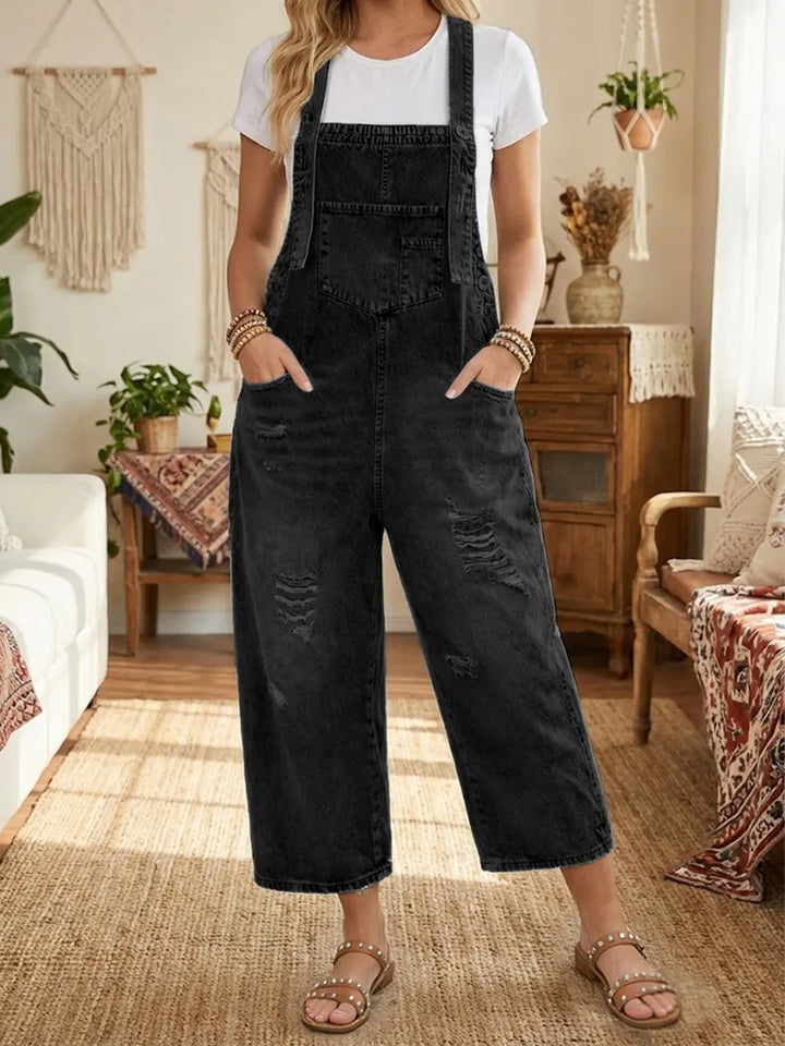 Aurevia | Vintage-inspirert Denim-hel jumpsuit