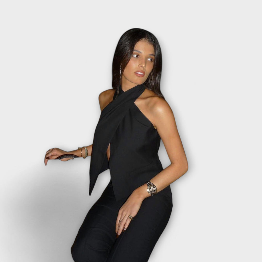 Juni - Kryss Halterneck Vest Topp
