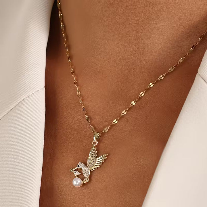 Elegant kolibri-halskjede