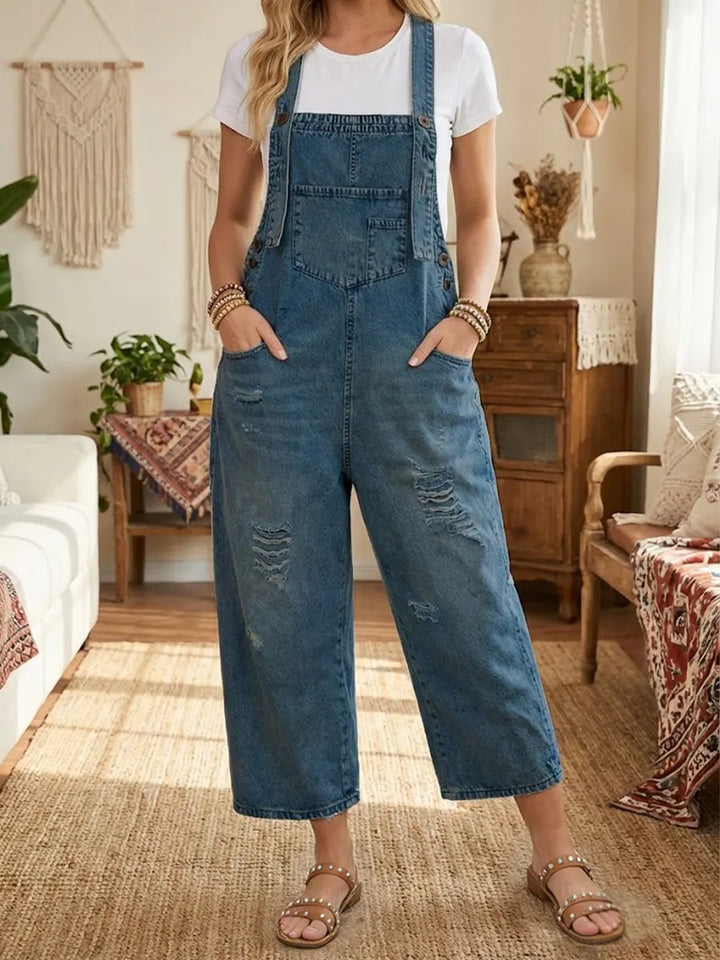 Aurevia | Vintage-inspirert Denim-hel jumpsuit