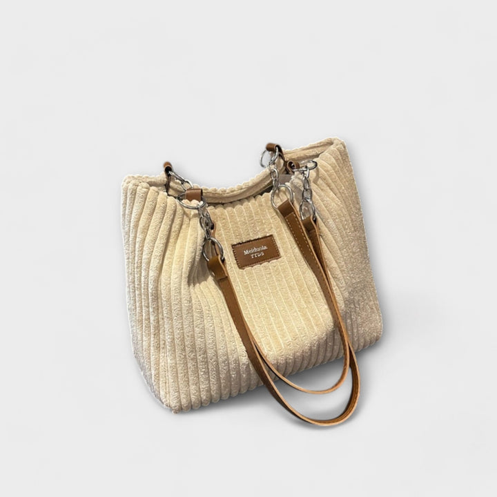 Lora - Myk corduroy skulderveske
