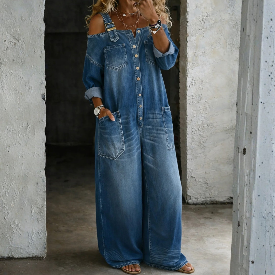 Nella - Dongerioverall med Bare Skuldre
