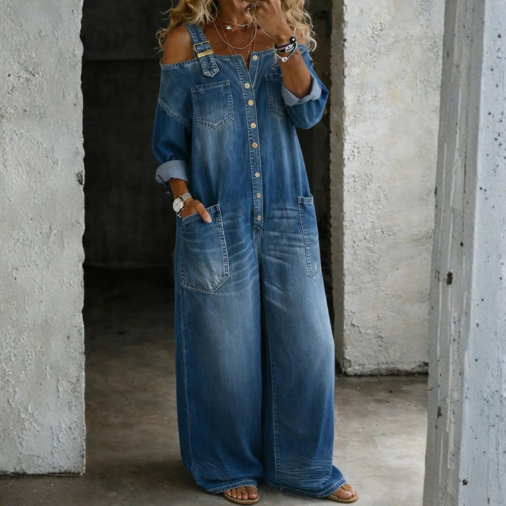 Nella - Dongerioverall med Bare Skuldre