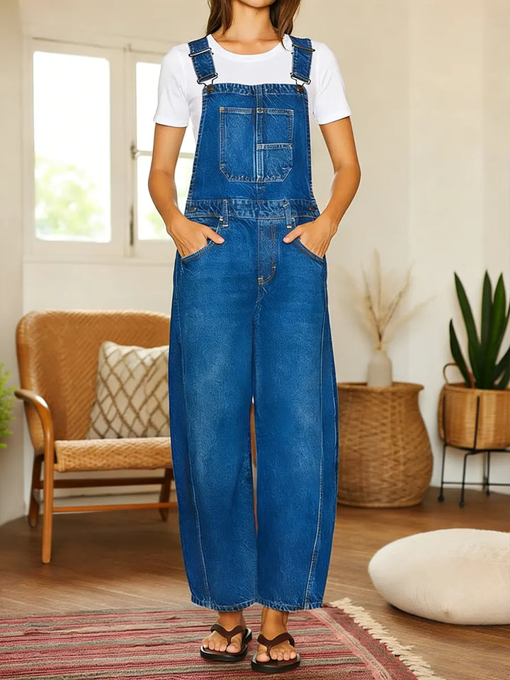 Nora | Denim Overall med Lommer