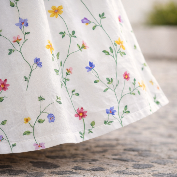 Robin | Blomstrete Midi Kjole