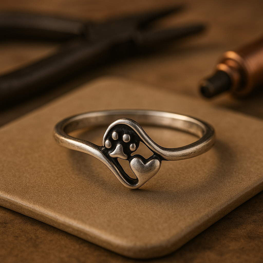 Kjærlighet Vintage Ring Pote Sølv