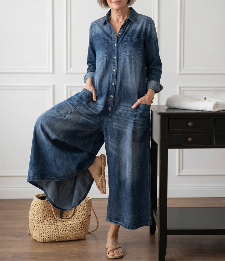 Ilona - Bomulls-dongerioverall