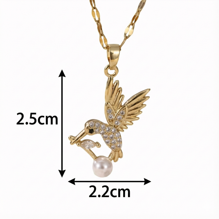 Elegant kolibri-halskjede