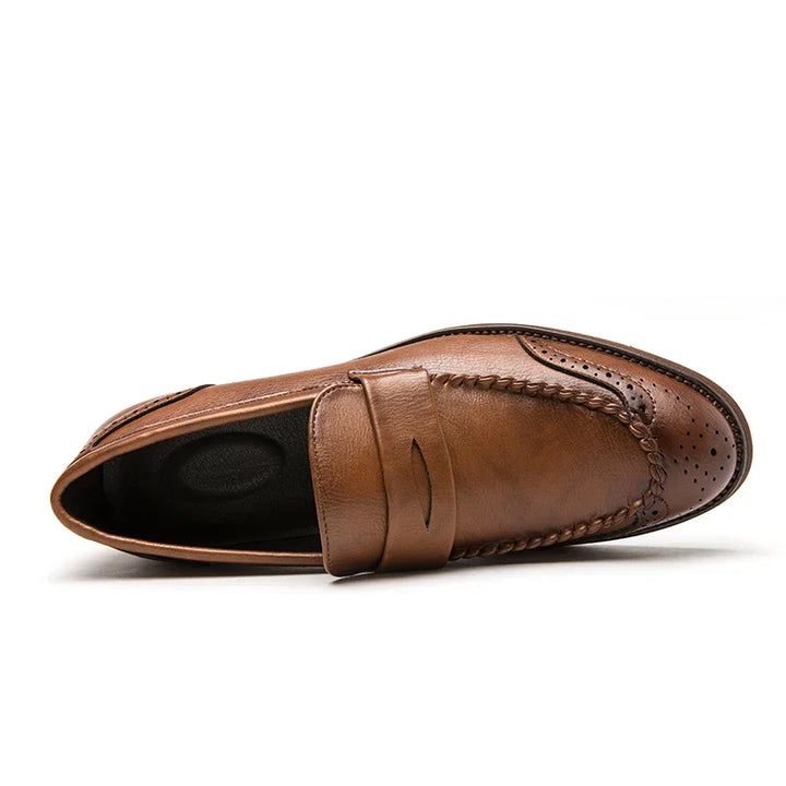 Stilige lærmokasiner