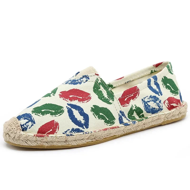 Elegant kanvas-espadriller