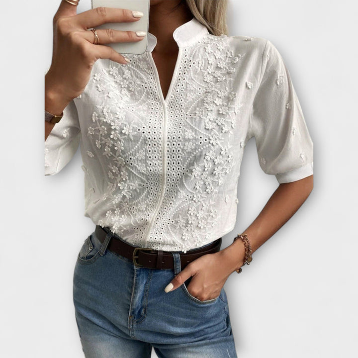 Élise - Mila genser med luksuriøs broderi
