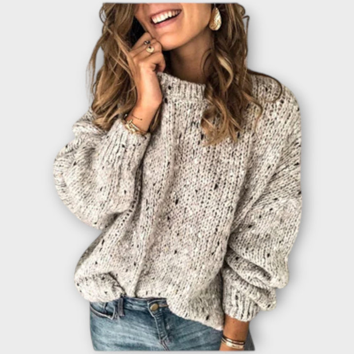 Eileen - Koselig Retro Formet Denim Genser