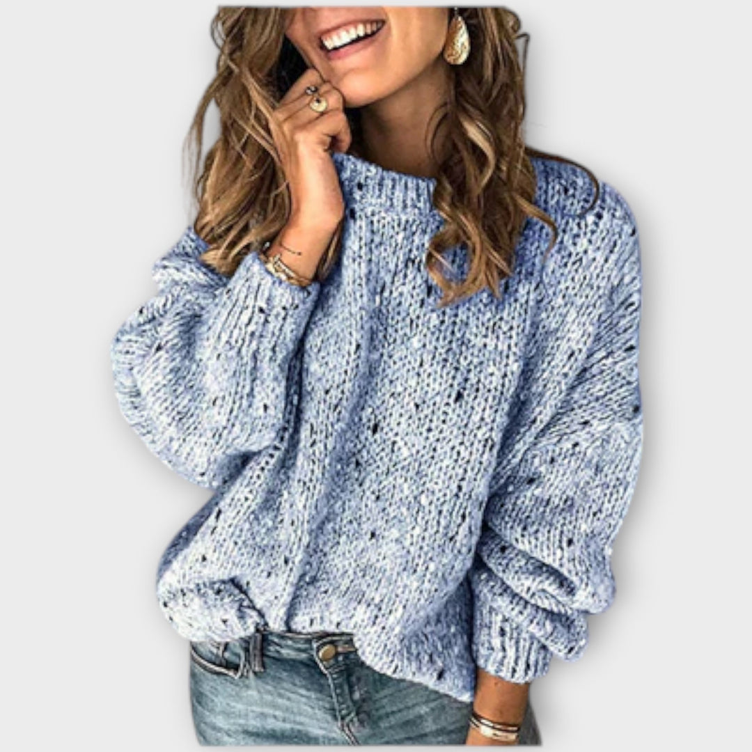 Eileen - Koselig Retro Formet Denim Genser