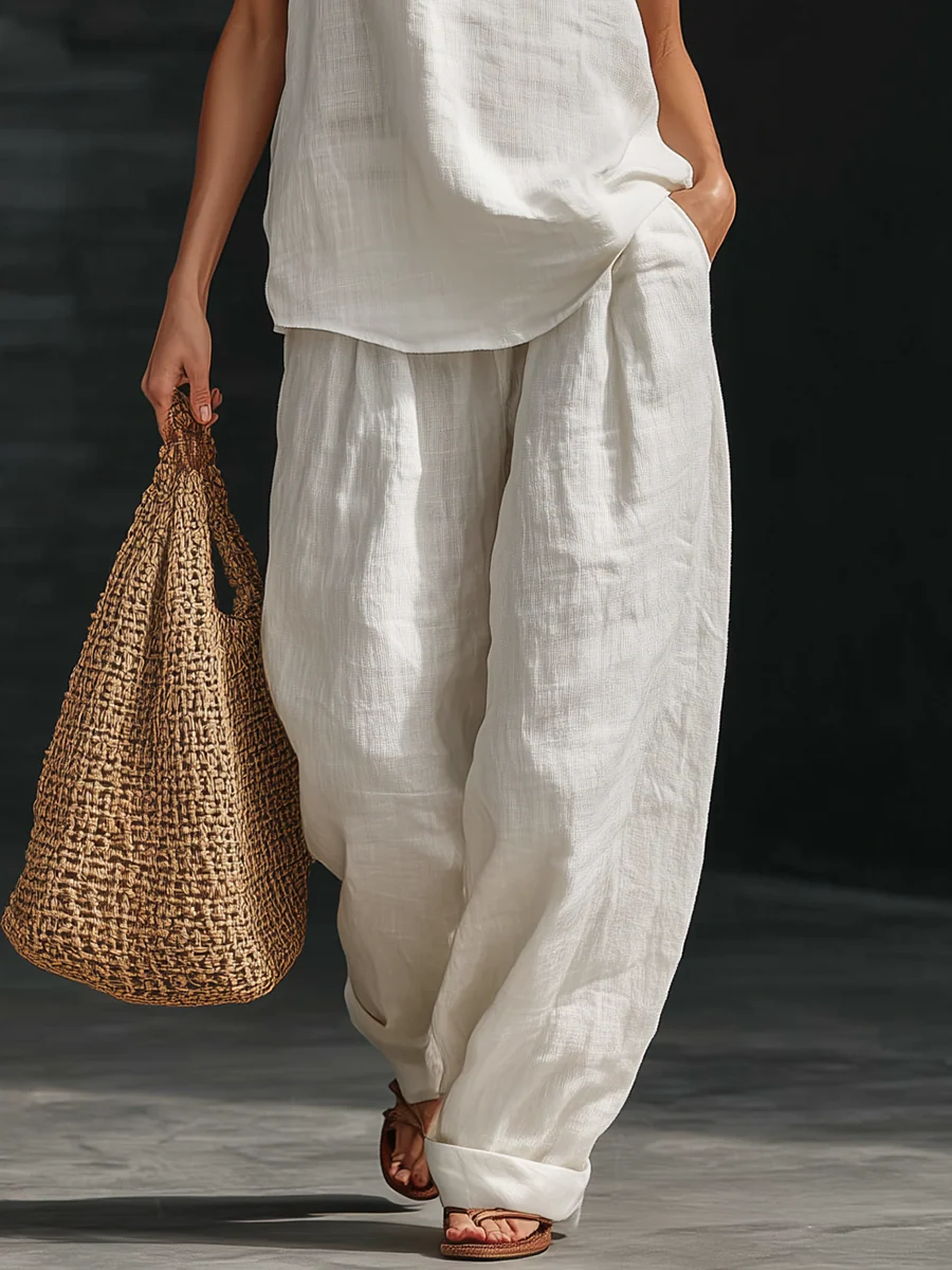 Zoë™ - Off-Shoulder Sett med Bred Bukse