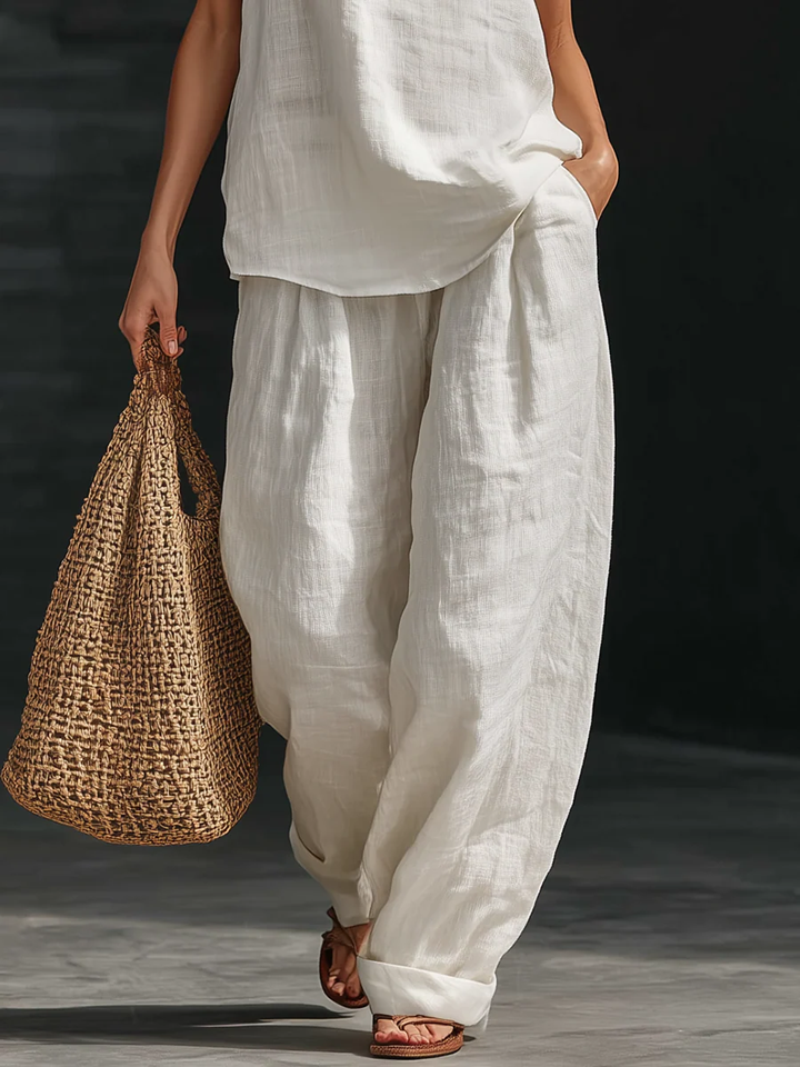 Zoë™ - Off-Shoulder Sett med Bred Bukse
