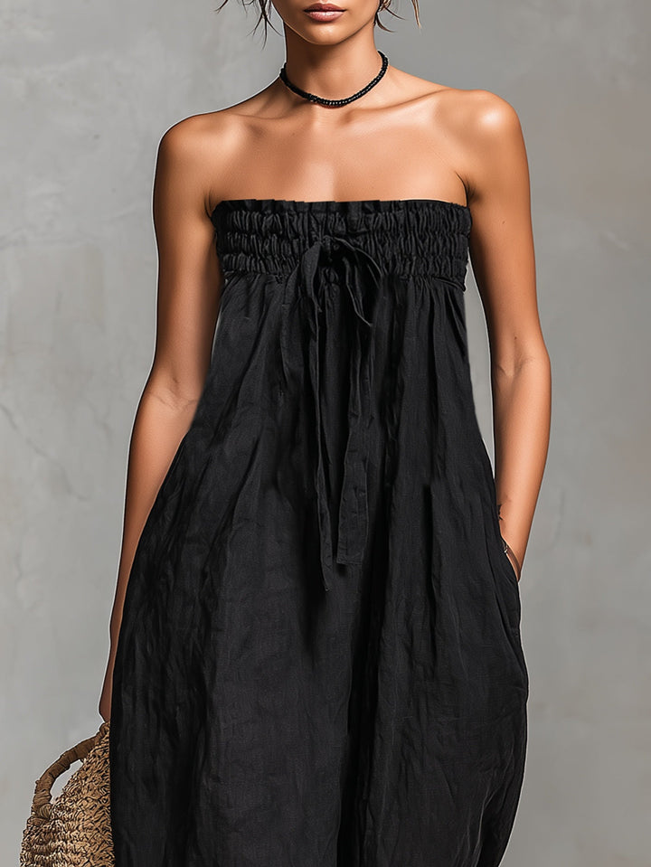 Nina™ - Stilig Uten Skulderstropp Jumpsuit