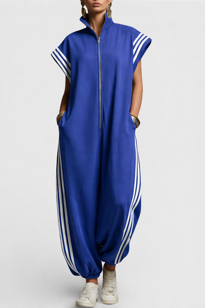 Valentina | Jumpsuit med glidelås og krage