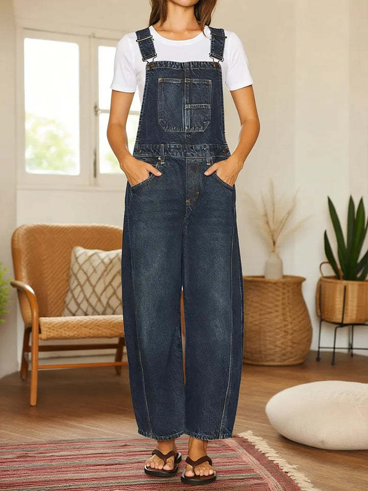 Nora | Denim Overall med Lommer