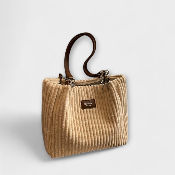 Lora - Myk corduroy skulderveske