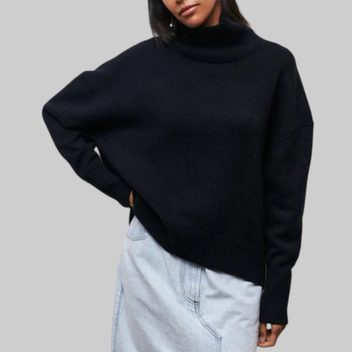 Amélie - Oversized bomull hettegenser med rund hals