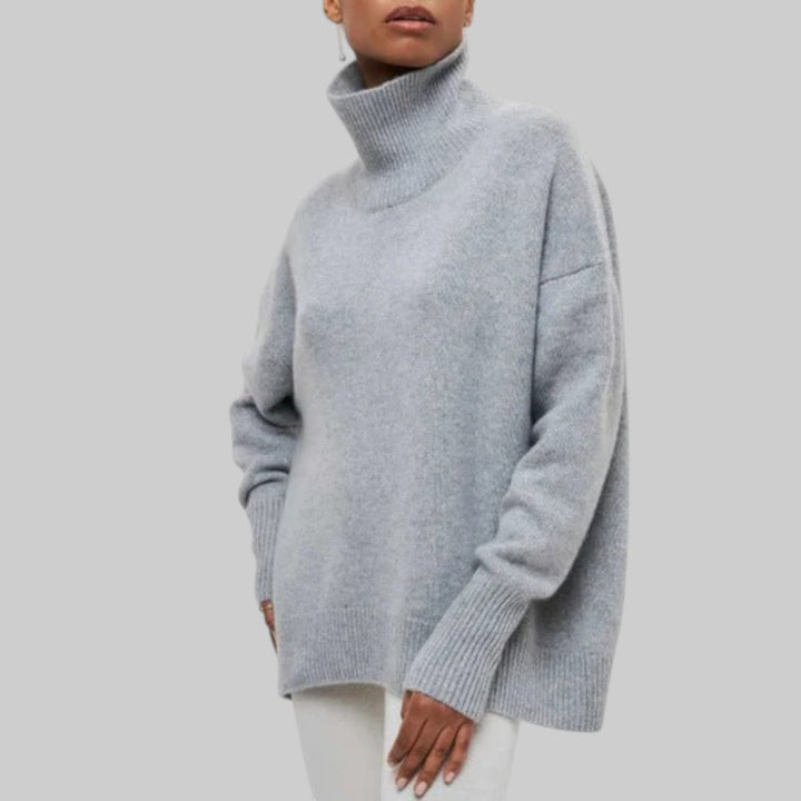 Amélie - Oversized bomull hettegenser med rund hals
