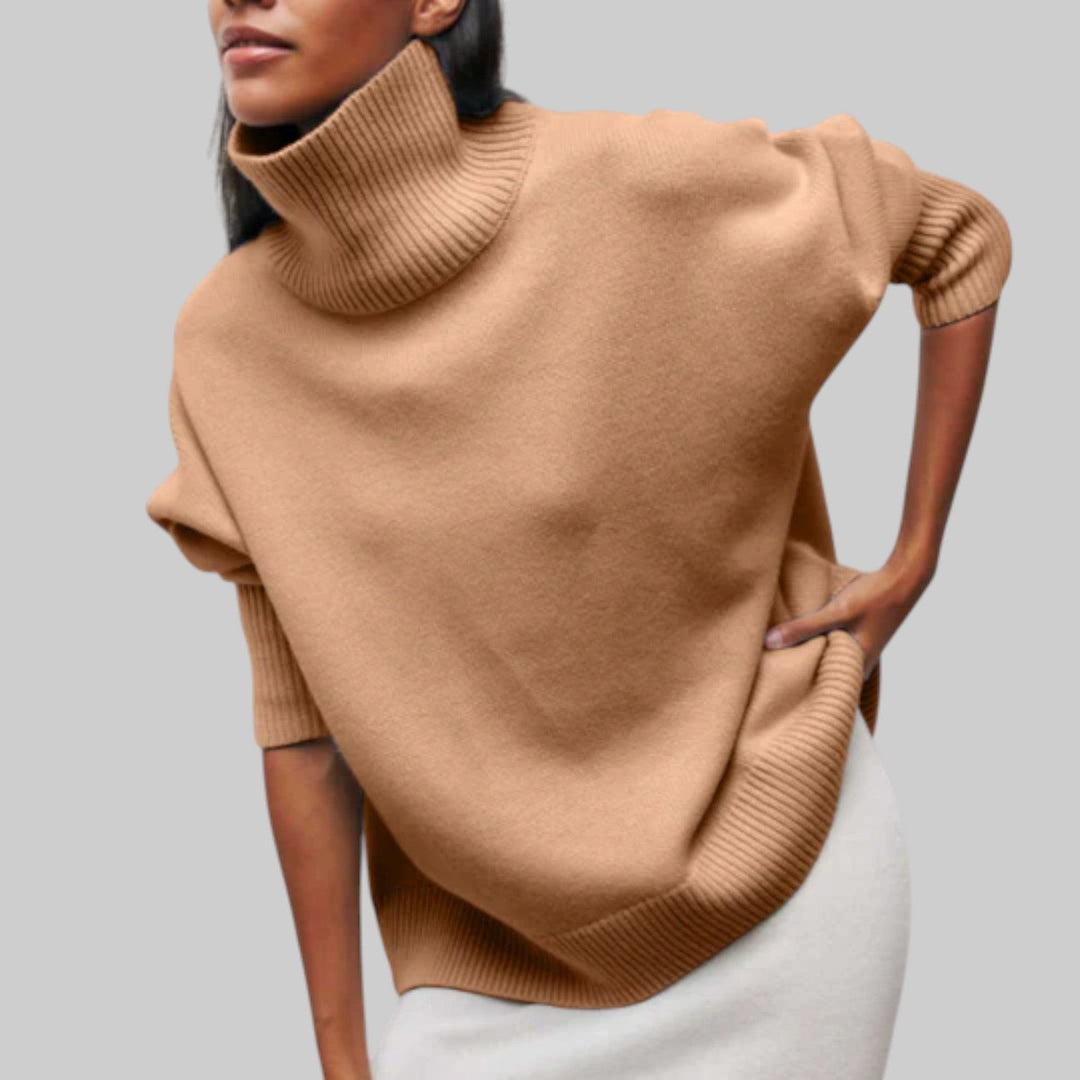 Amélie - Oversized bomull hettegenser med rund hals