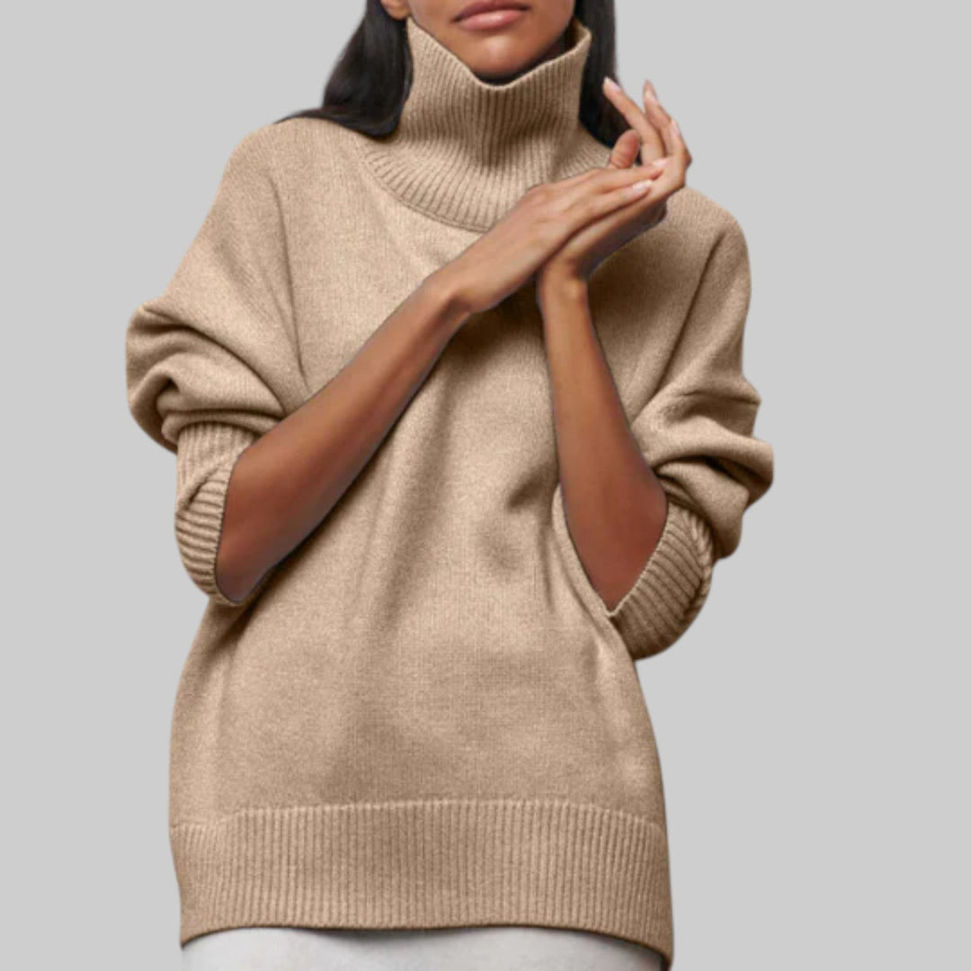 Amélie - Oversized bomull hettegenser med rund hals