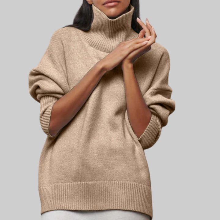 Amélie - Oversized bomull hettegenser med rund hals