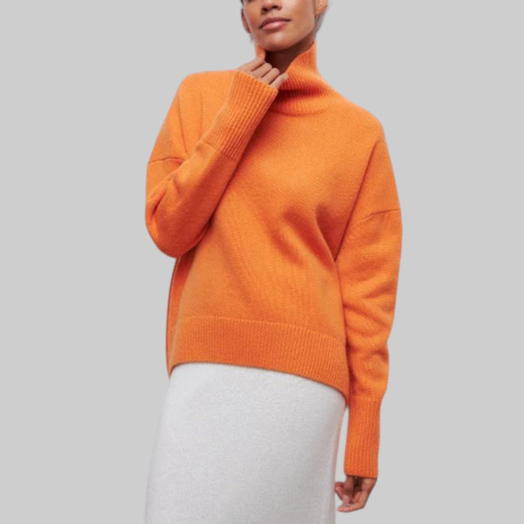 Amélie - Oversized bomull hettegenser med rund hals