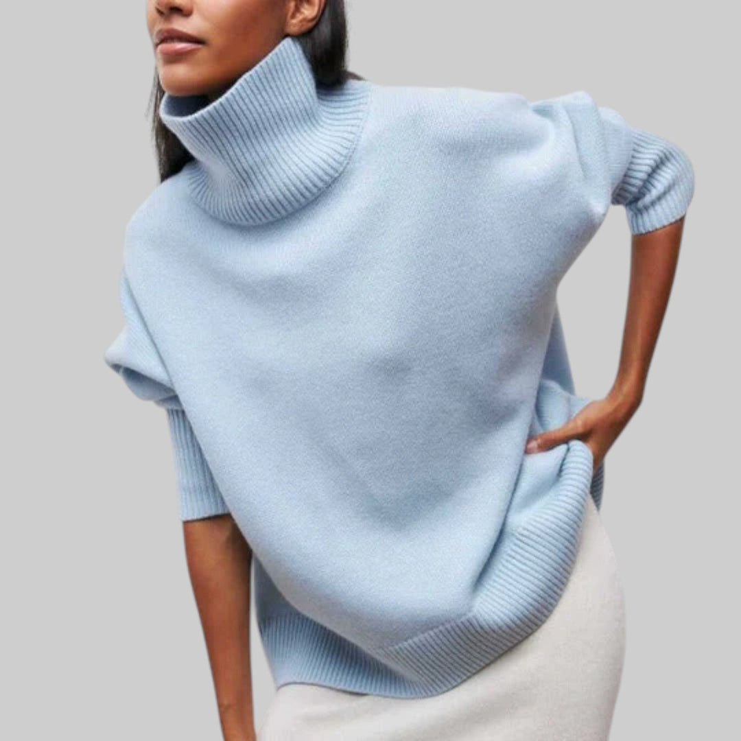 Amélie - Oversized bomull hettegenser med rund hals