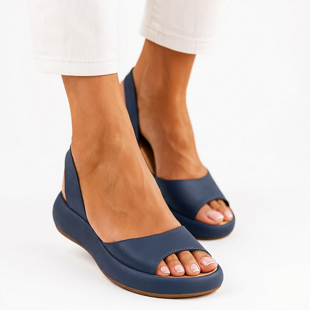 Evie™ | Antiskli Peep-Toe Sandaler – Stilren Stabilitet og Ekstrem Komfort