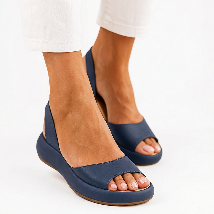 Evie™ | Antiskli Peep-Toe Sandaler – Stilren Stabilitet og Ekstrem Komfort