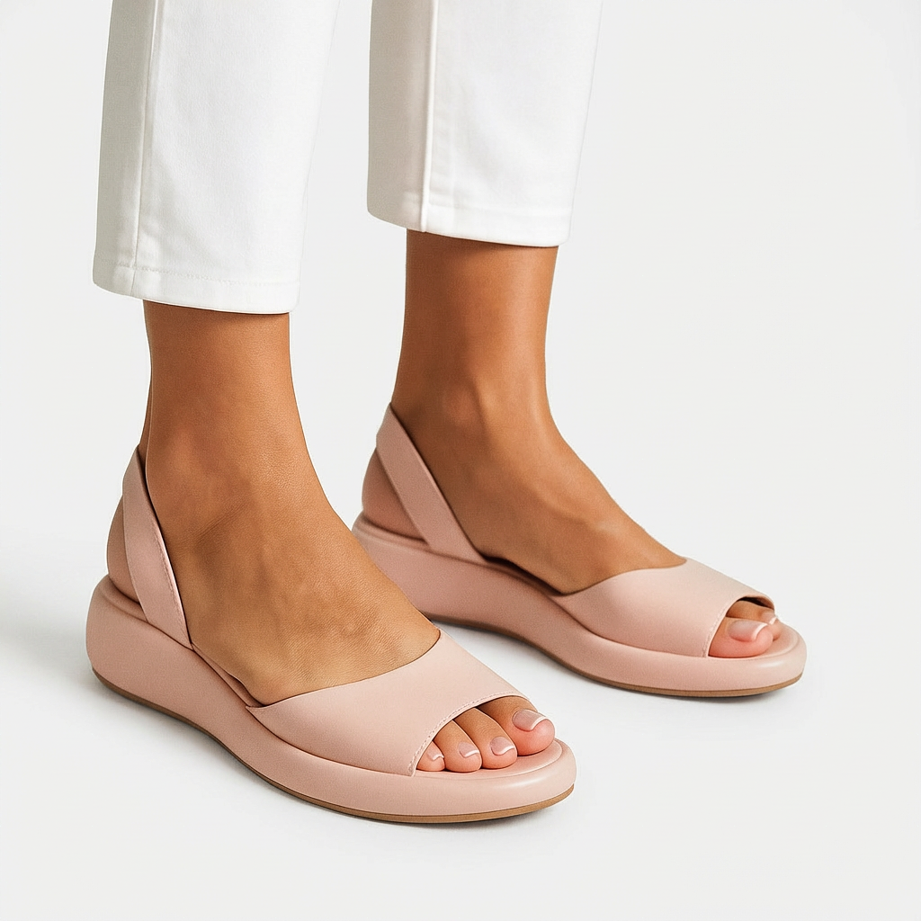 Evie™ | Antiskli Peep-Toe Sandaler – Stilren Stabilitet og Ekstrem Komfort