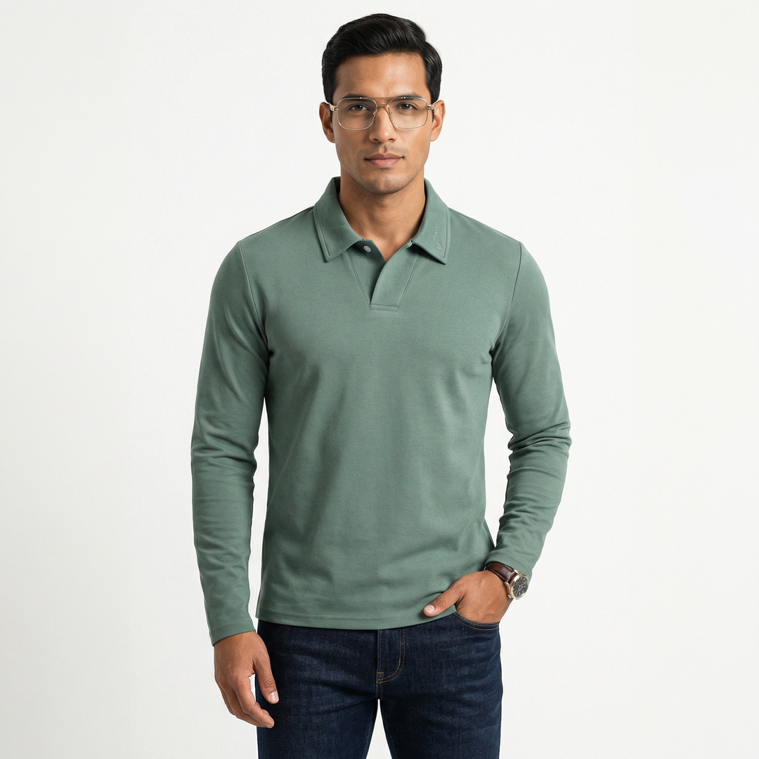 Elegant herre bomull polo-skjorte for høy kvalitet komfort
