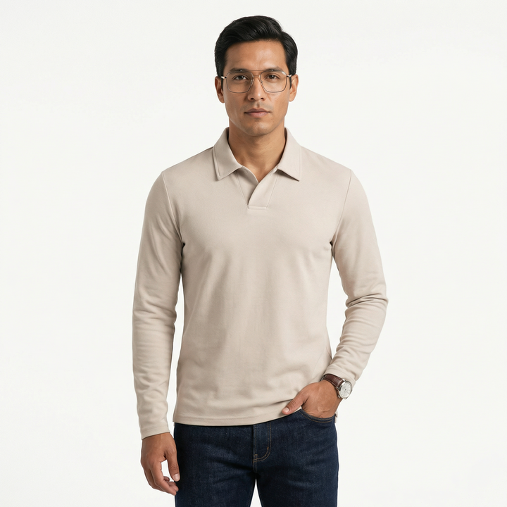 Elegant herre bomull polo-skjorte for høy kvalitet komfort