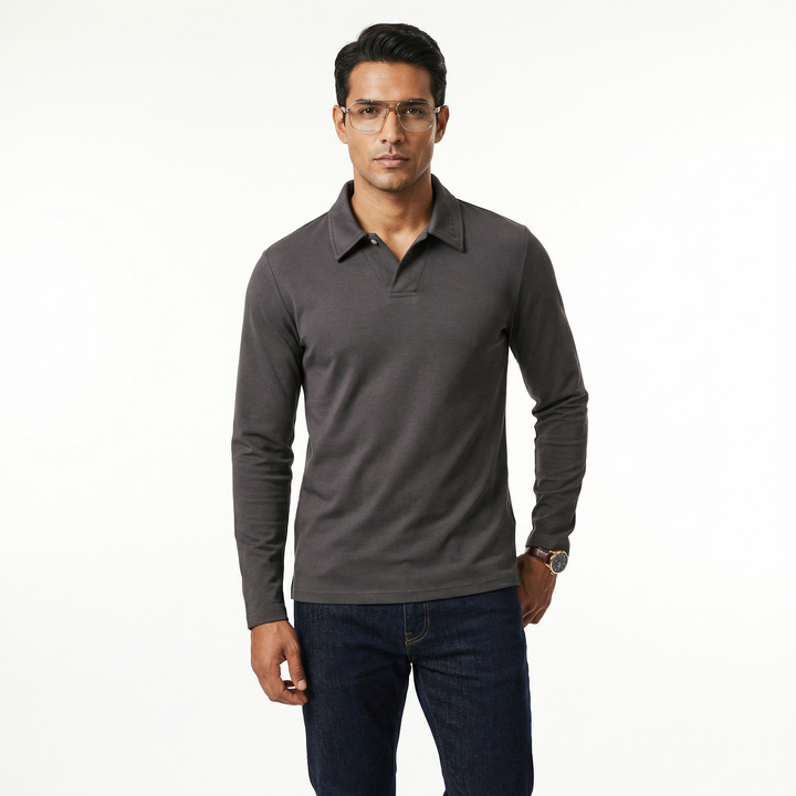 Elegant herre bomull polo-skjorte for høy kvalitet komfort