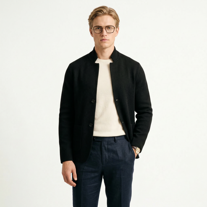 Maison Valdore | Teksturert strikket vest for menn