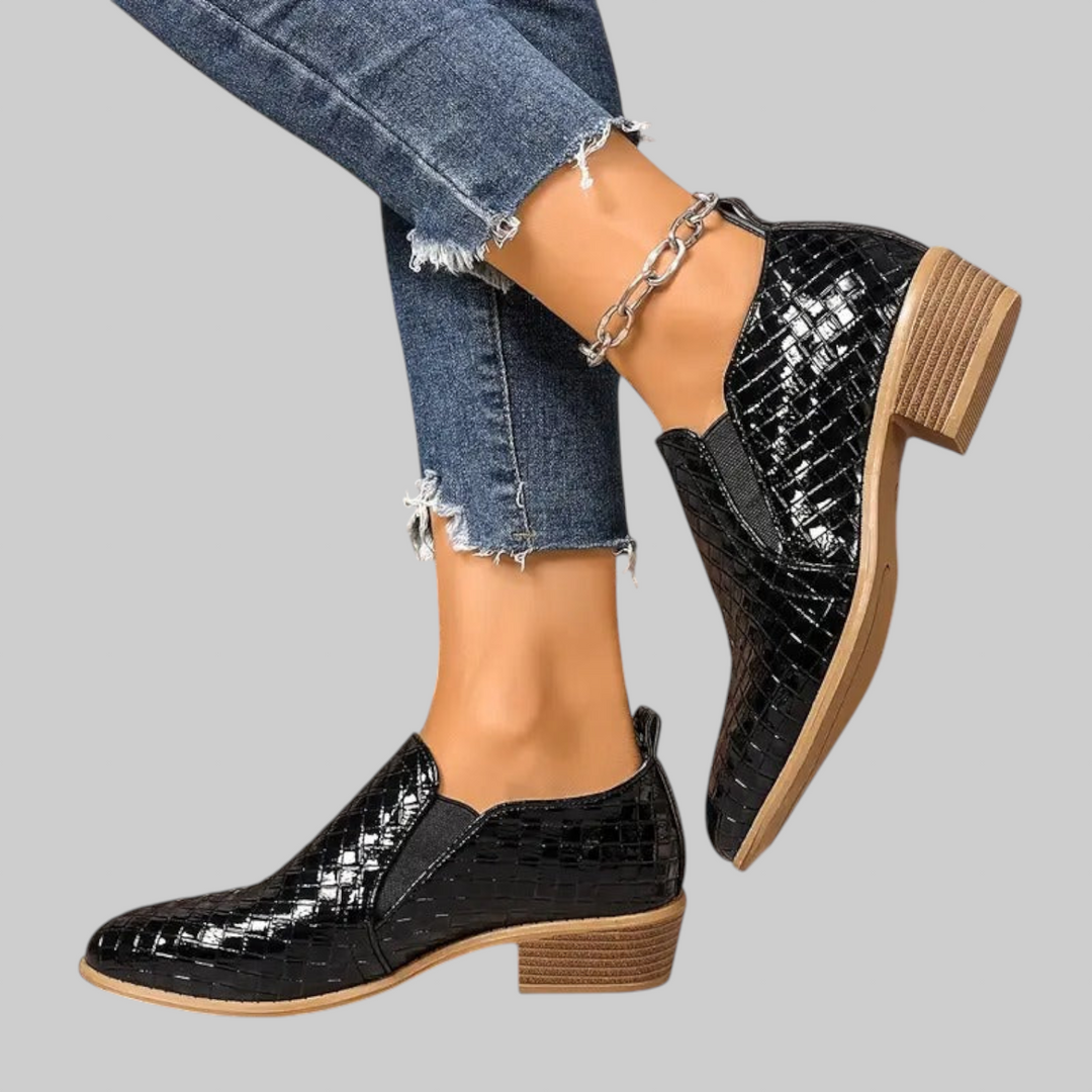 Alexandra | Ortopediske Oxford-lærsko | Premium-versjon