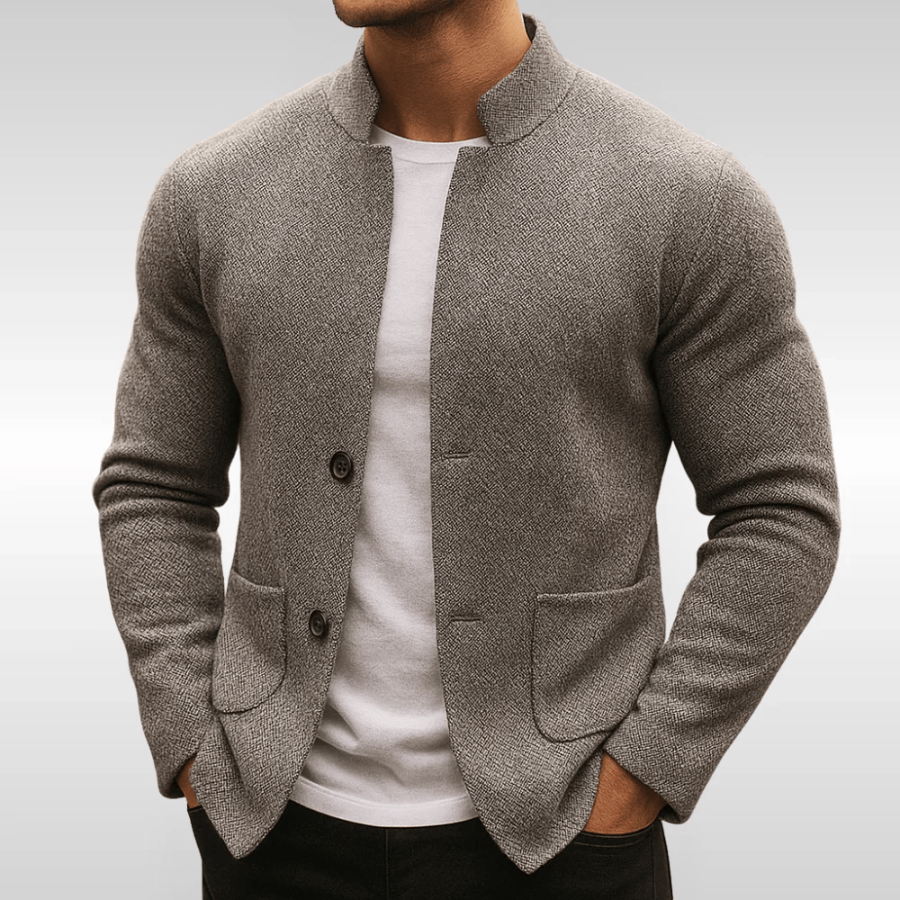 Maison Valdore | Teksturert strikket vest for menn