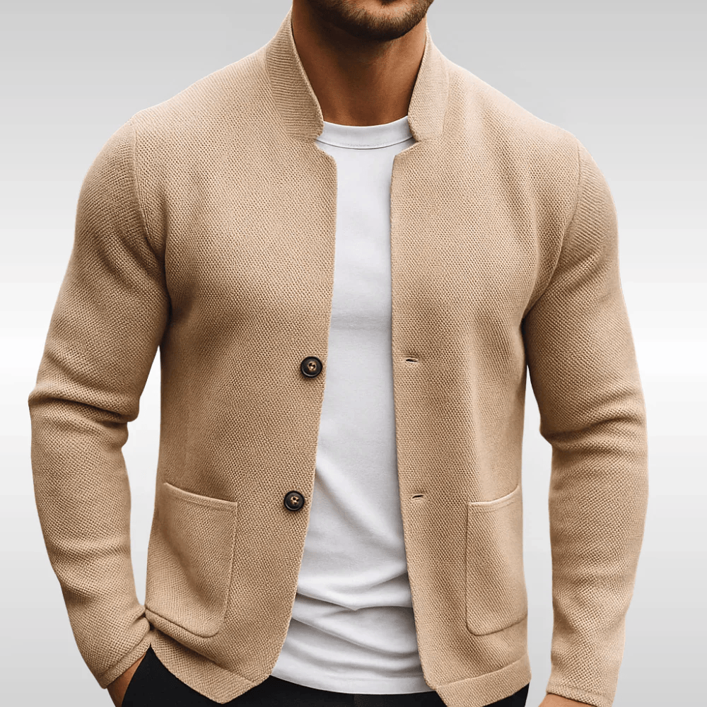 Maison Valdore | Teksturert strikket vest for menn