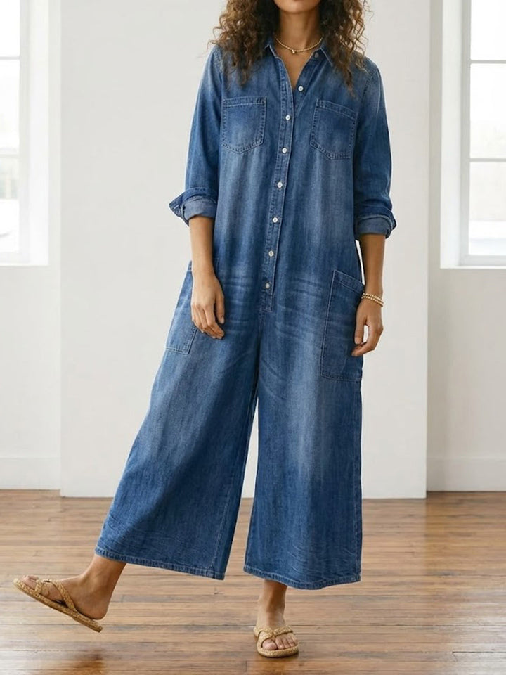 Ilona - Bomulls-dongerioverall